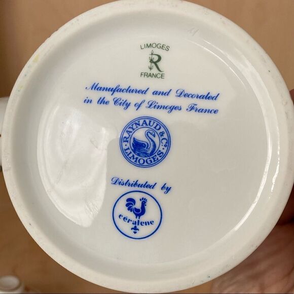 VINTAGE RAYNAUD CERALENE LIMOGES FRANCE 'DRAGON RED' TEAPOT - Picture 8 of 10